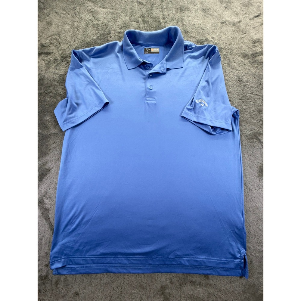 Callaway Opti-Dri Men's Blue Short Sleeve Golf Polo Shirt Large SU21046